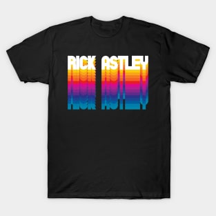 Retro Rick Proud Name Personalized Gift Rainbow Style T-Shirt